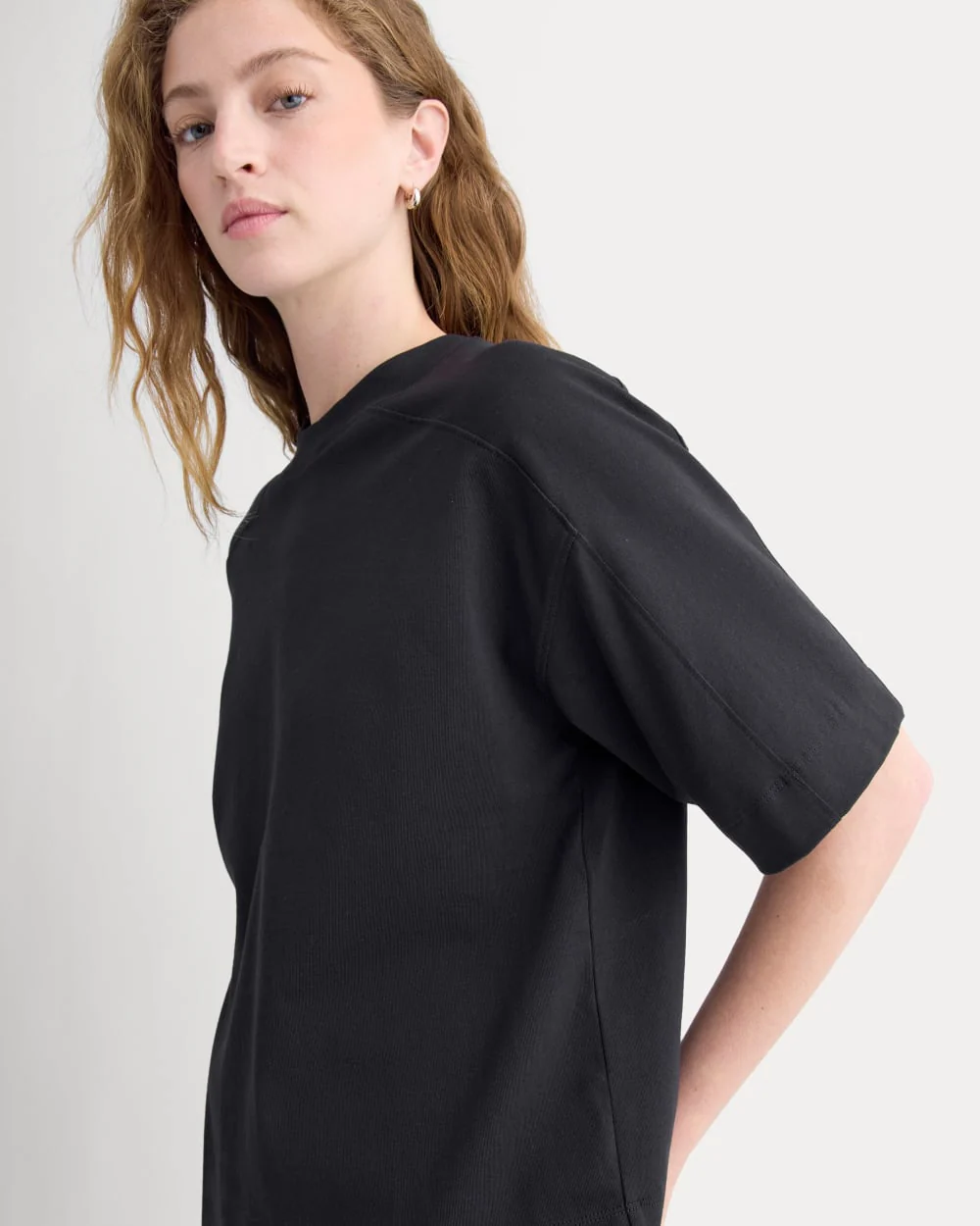 Oversized Seamed Tee | Black - Image 4