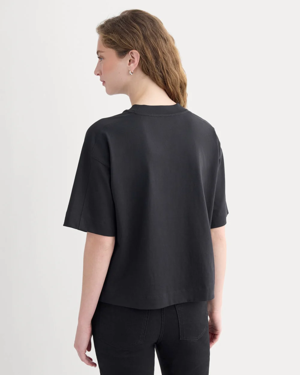 Oversized Seamed Tee | Black - Image 5
