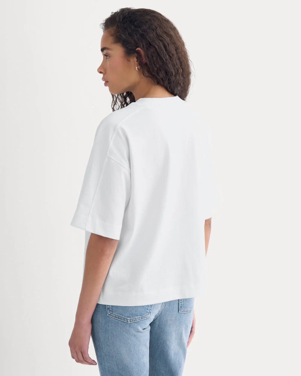 Oversized Seamed Tee | White - Image 5