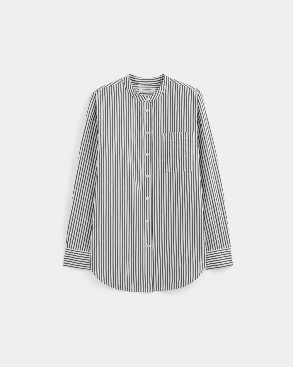 The Oversized Shirt in Ultrasoft Cotton | Optic White / Black - Image 2