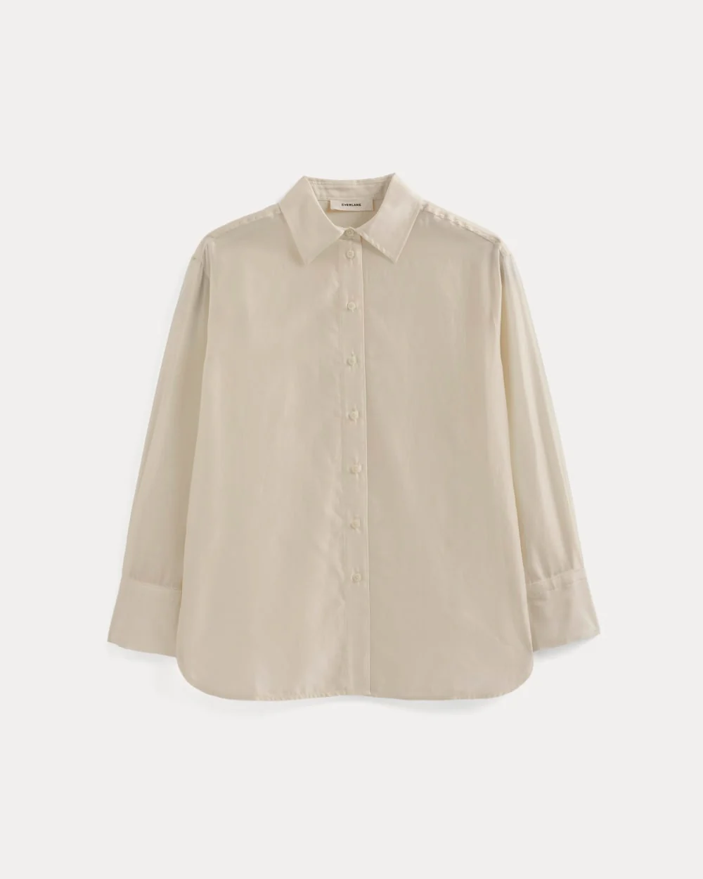 Oversized Shirt in Cotton-Silk Organza | Parchment - Image 2
