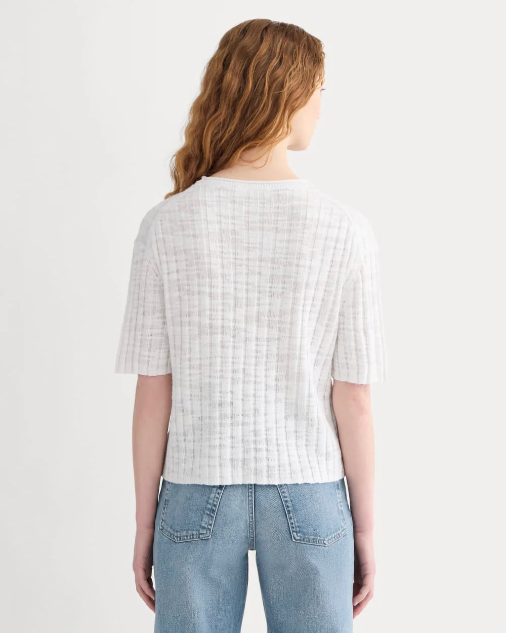 The Oversized Tee in Cotton Linen | White - Image 5
