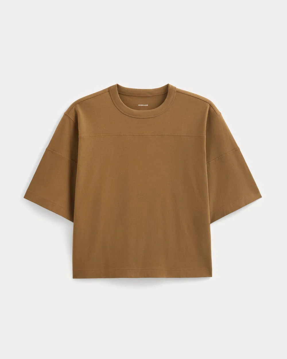 Oversized Varsity Tee in Essential Cotton | Toffee - Image 2