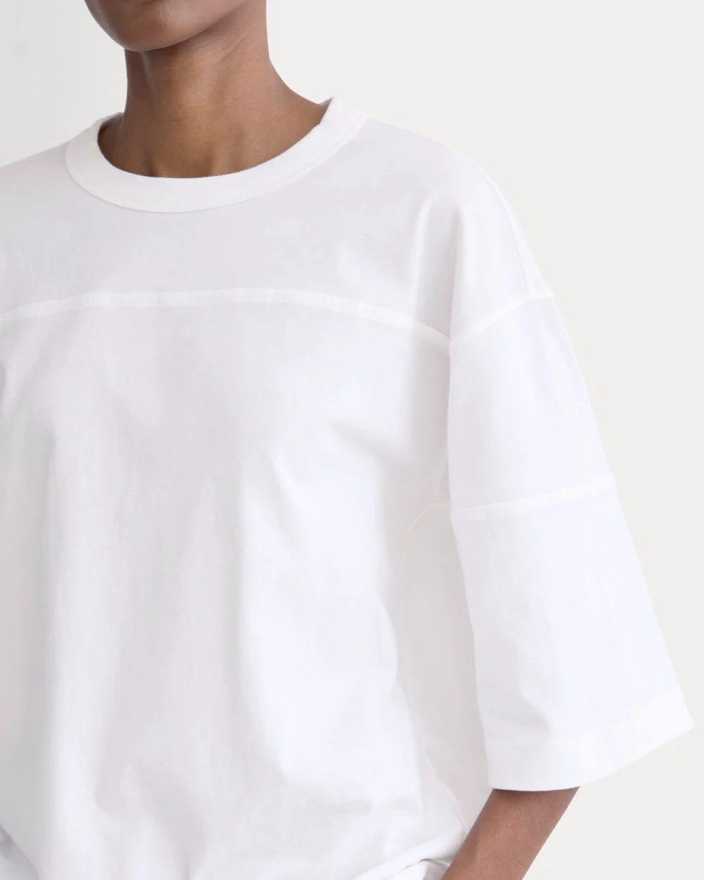 Oversized Varsity Tee in Essential Cotton | White - Image 4