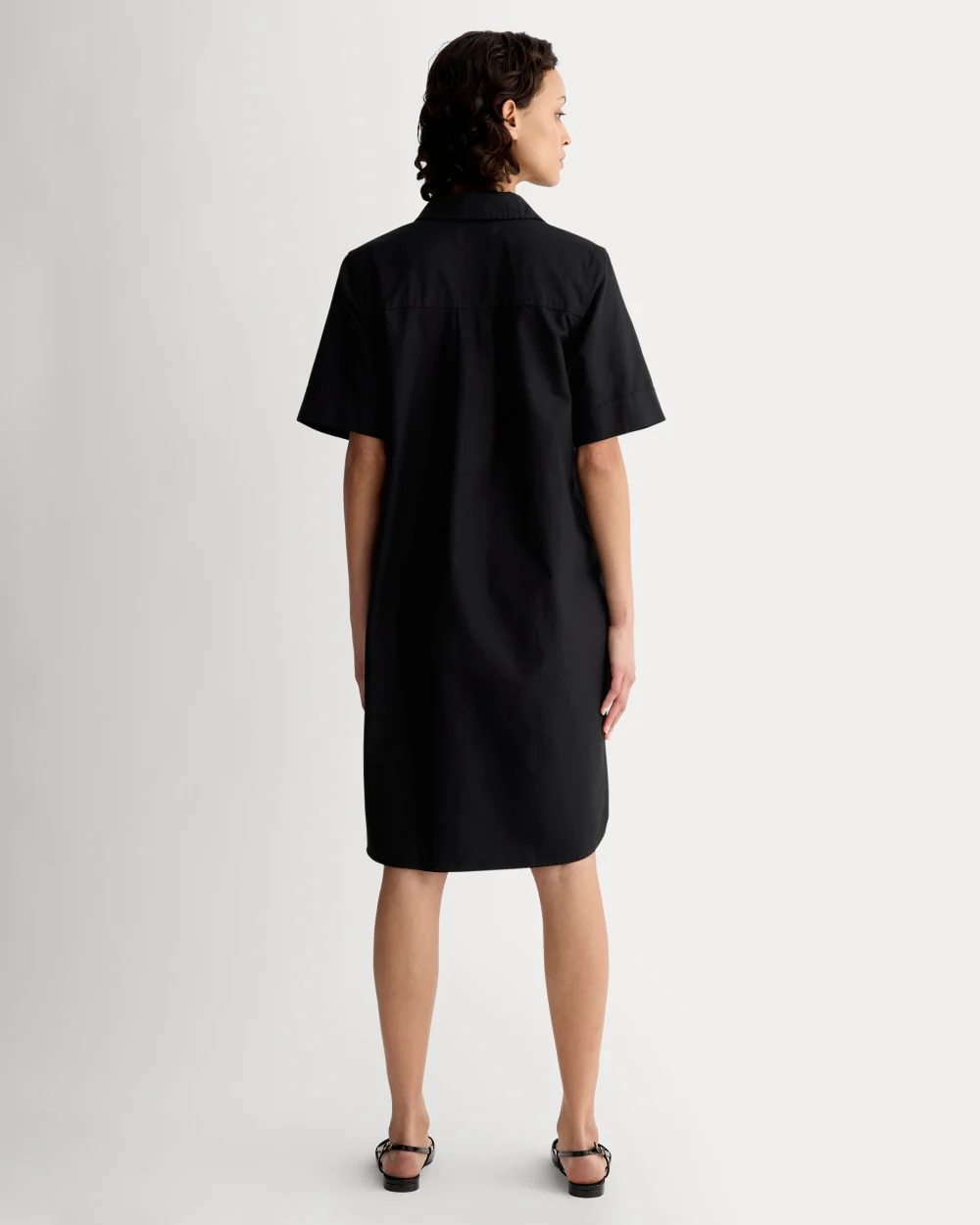 The Oxford Short-Sleeve Shirt Dress | Black - Image 3