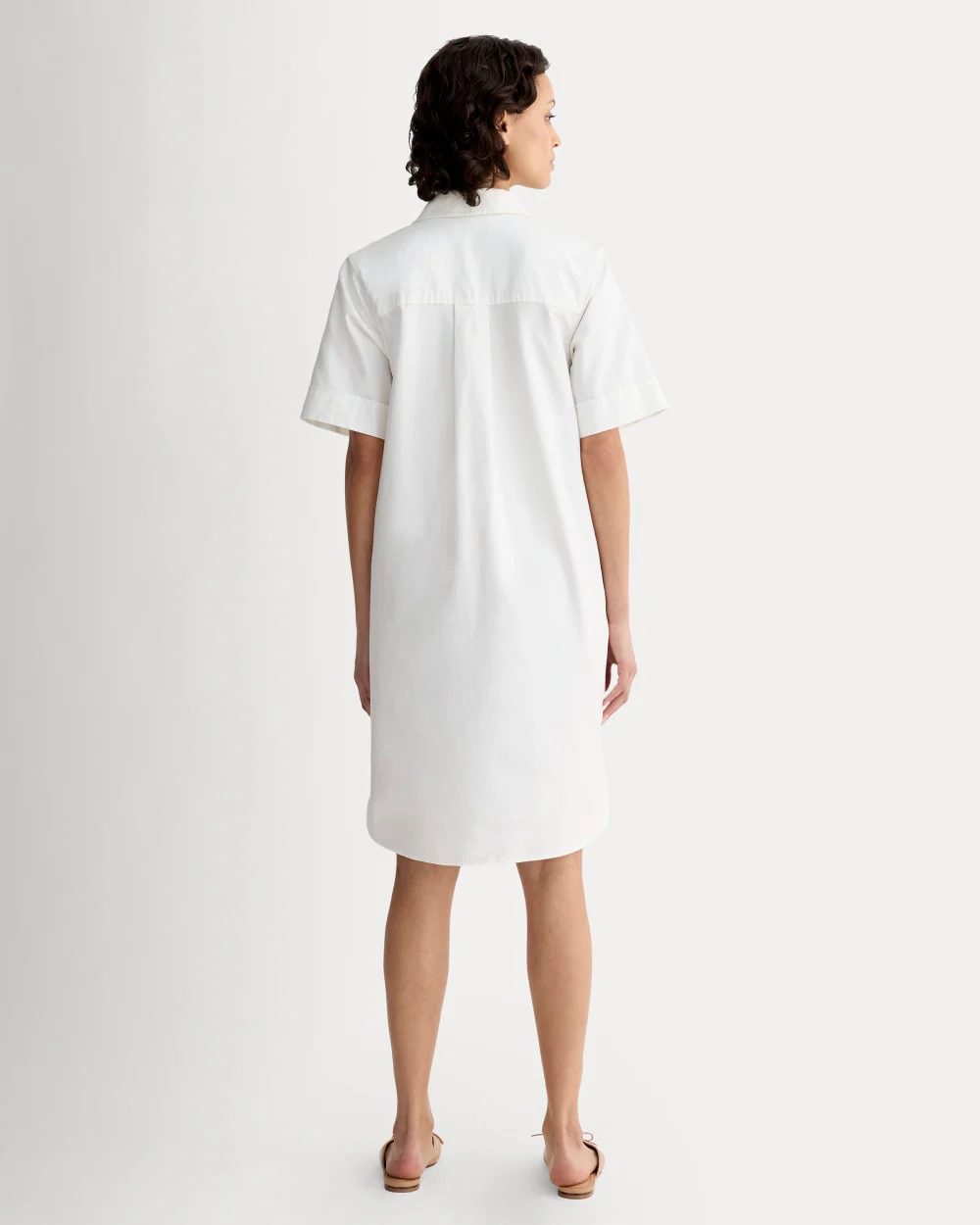 The Oxford Short-Sleeve Shirt Dress | White - Image 3