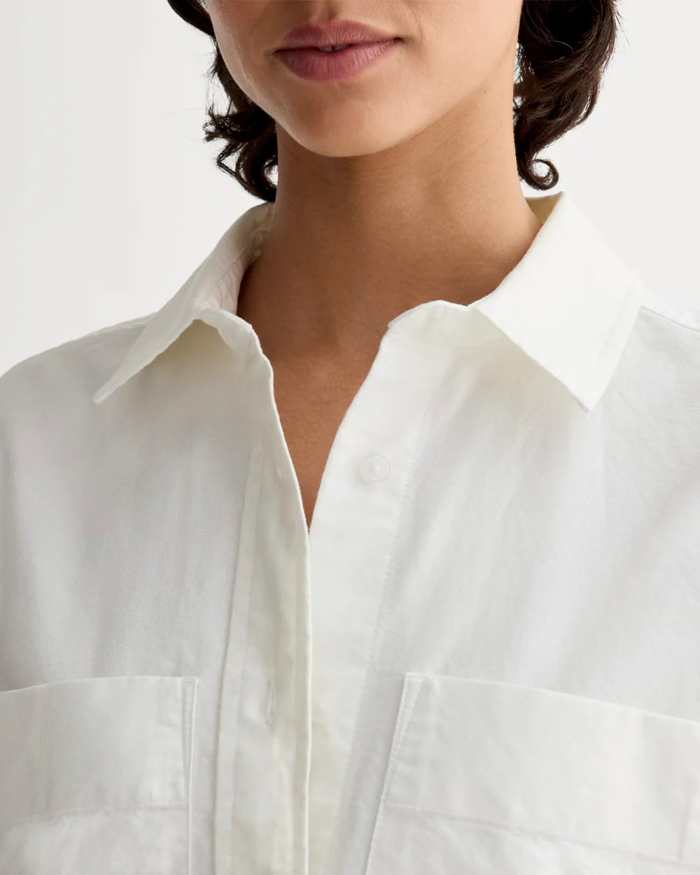 The Oxford Short-Sleeve Shirt Dress | White - Image 4