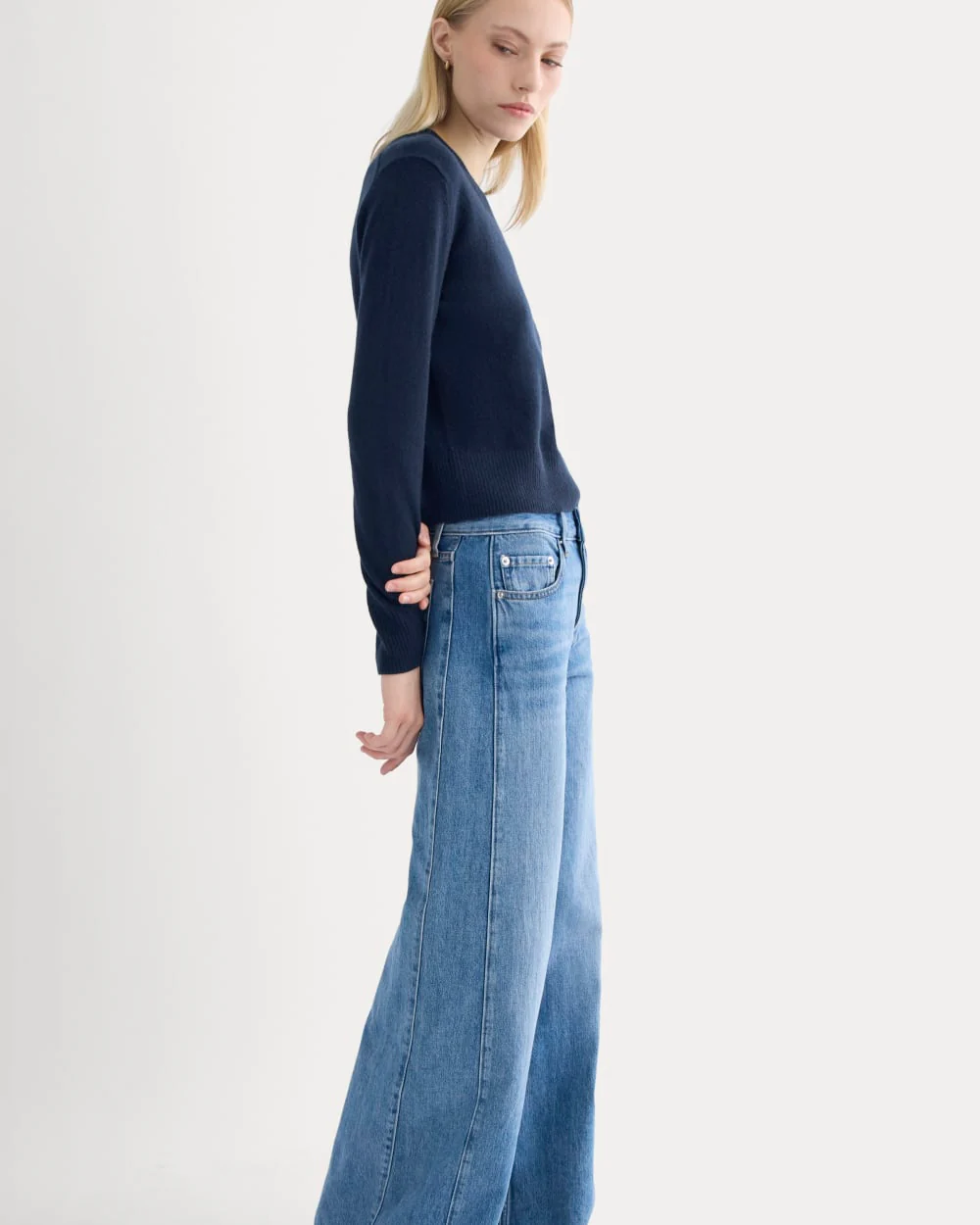 Paneled Wide-Leg Jean | Tungsten Scratch - Image 4