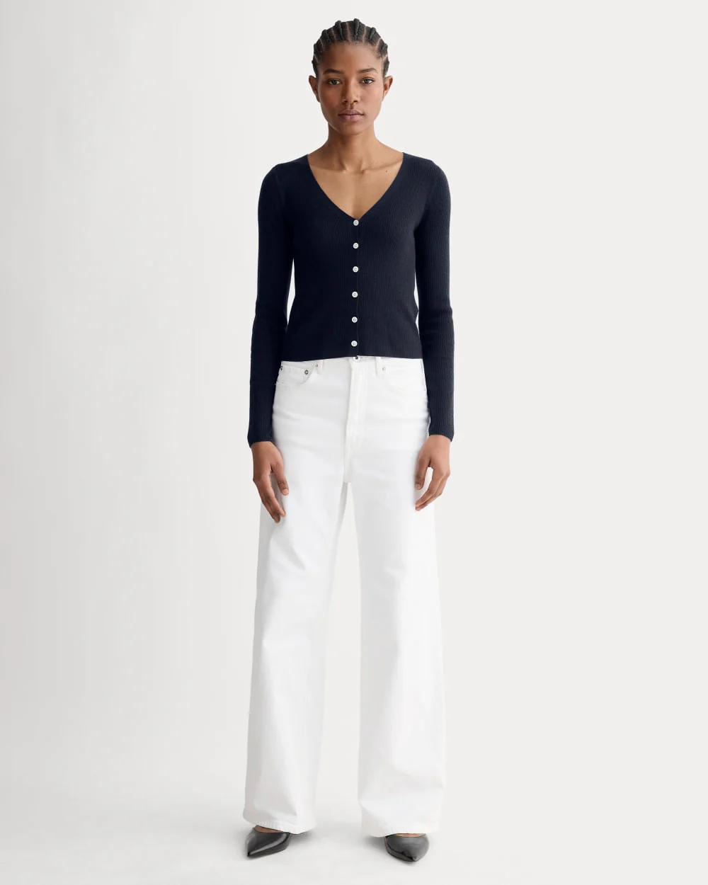 The Cardigan in Ultrasoft Merino | Navy - Image 3