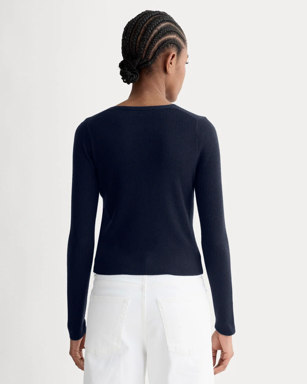The Cardigan in Ultrasoft Merino | Navy - Image 5