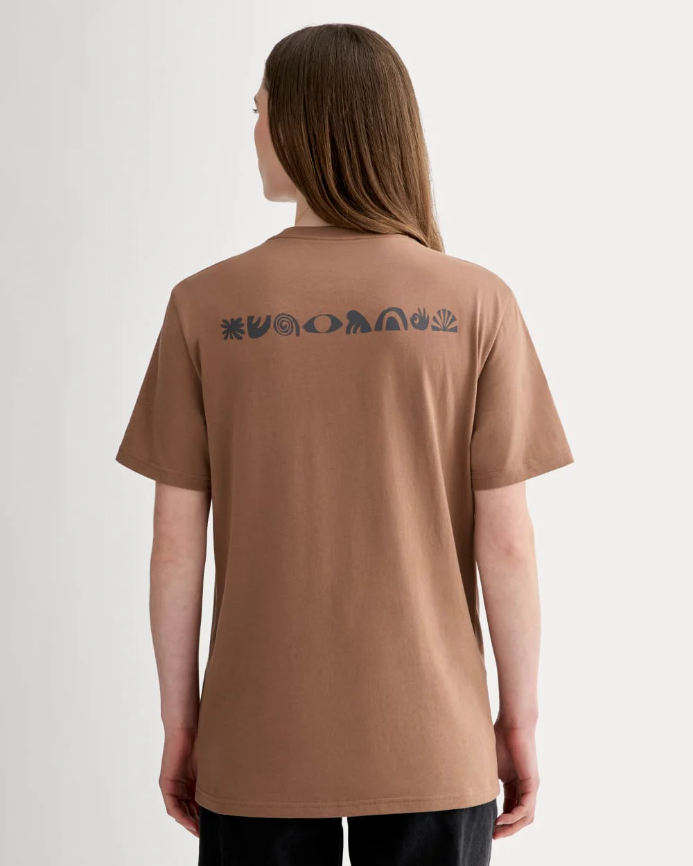 The Everlane x Parks Project Essential Organic Crew | Brown / Green / Forged Iron - Image 6