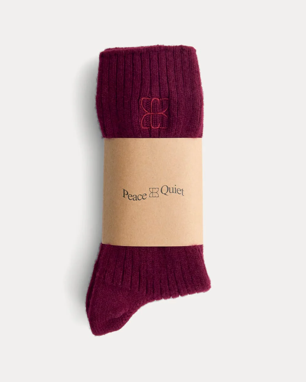 Everlane x Peace & Quiet Cashmere Socks | Wine - Image 2