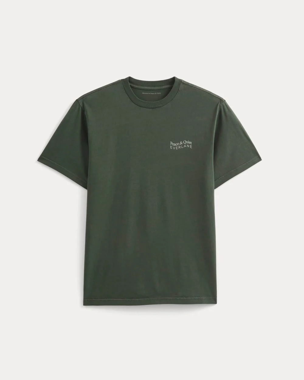 Everlane x Peace & Quiet Graphic Logo Tee | Pine - Image 2
