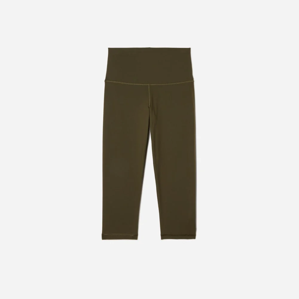The Perform Cropped Legging | Dark Olive