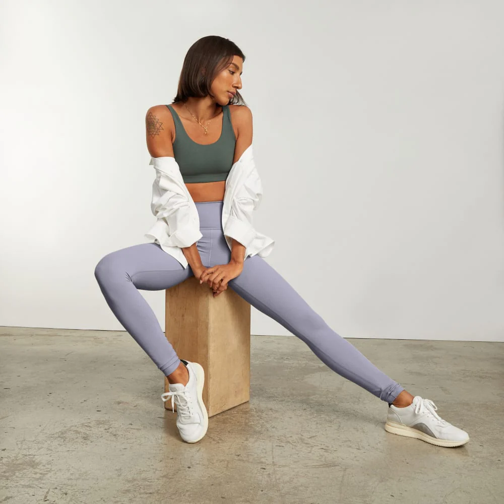 The Perform 24/7 Legging | Lilac Grey | 25" Inseam - Image 6