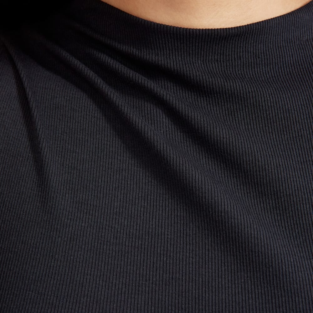 The Pima Micro-Rib Funnel-Neck Tank | Black - Image 4
