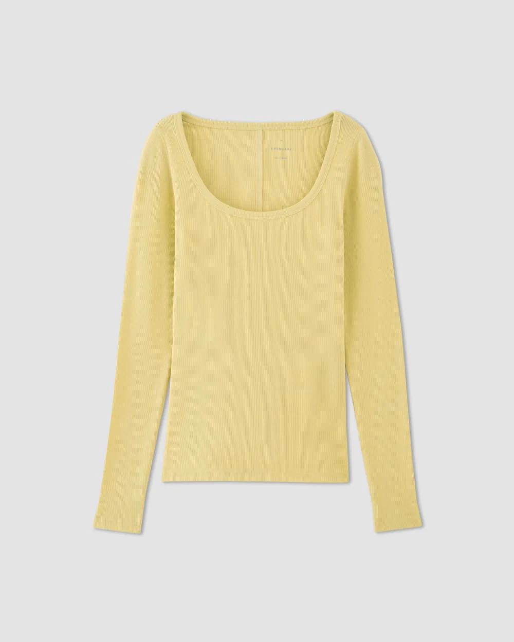 The Luxe Rib Long-Sleeve Scoop-Neck Tee | Raffia - Image 2
