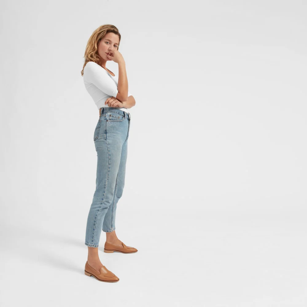 The Luxe Micro-Rib Scoop-Neck Tee | White - Image 6
