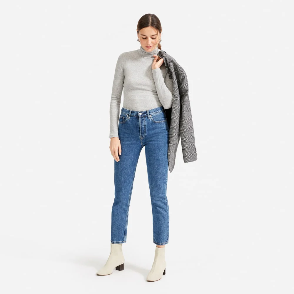 The Luxe Micro-Rib Turtleneck | Heathered Grey - Image 4