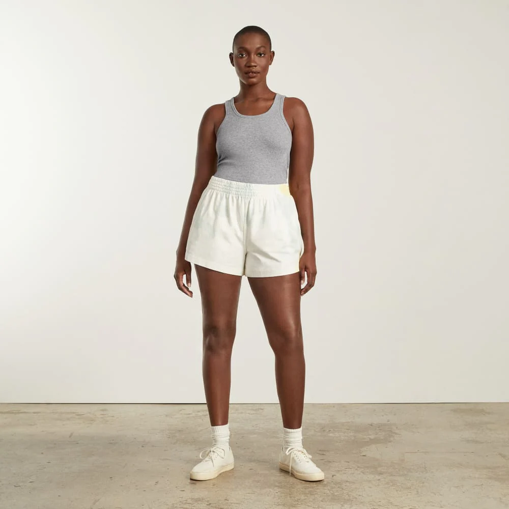 The Pima Micro-Rib U-neck Tank |  Heathered Grey - Image 5