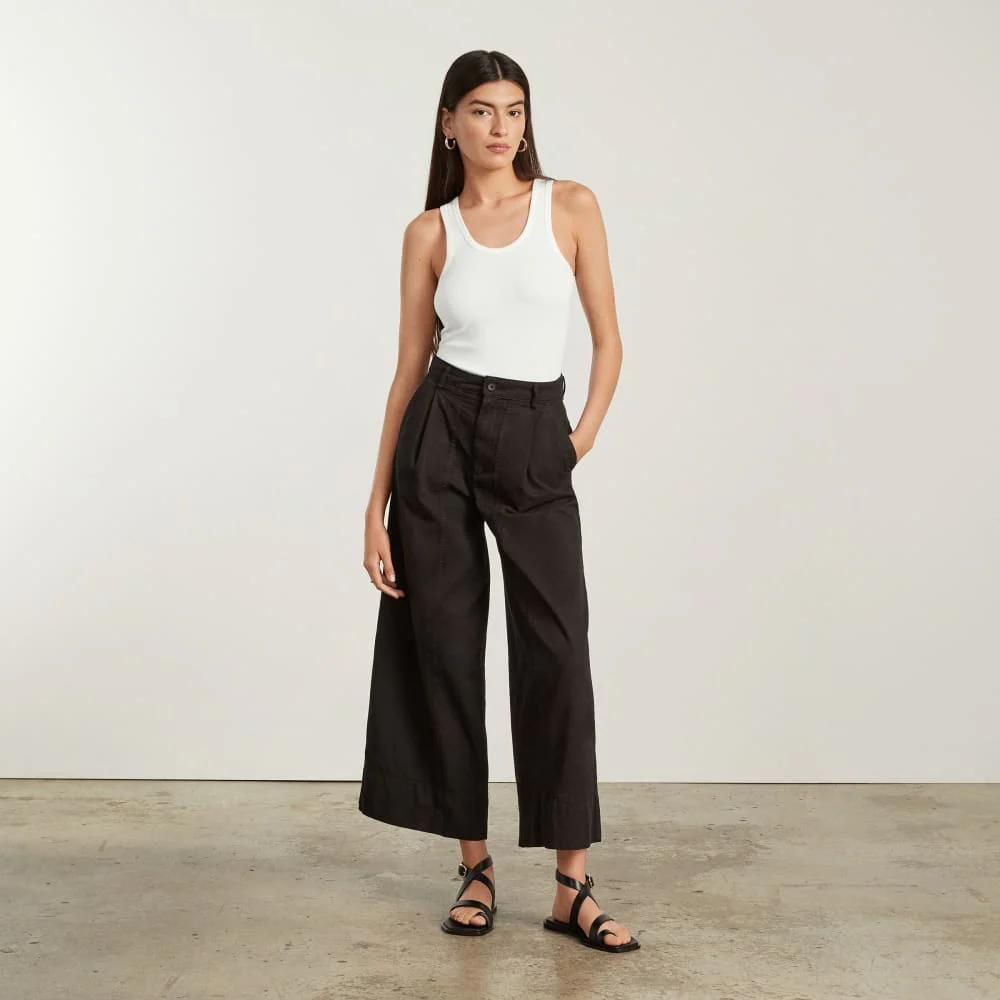 The Pima Micro-Rib U-neck Tank | White - Image 4