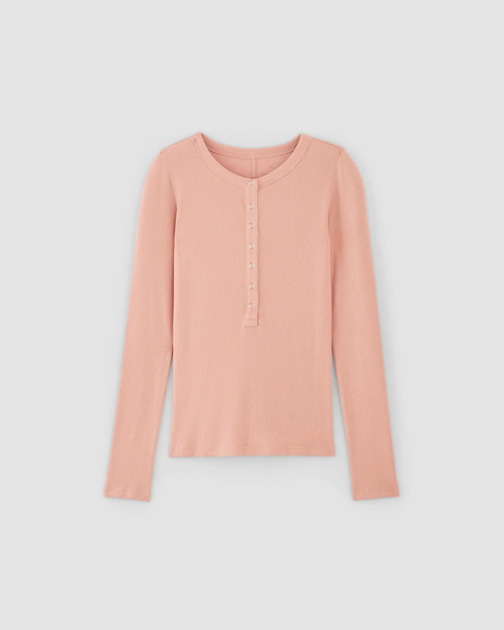 The Luxe Rib Henley | Blush Pink - Image 2