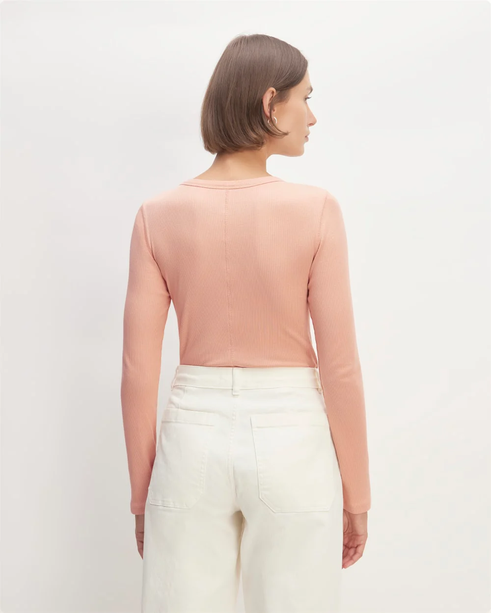 The Luxe Rib Henley | Blush Pink - Image 4