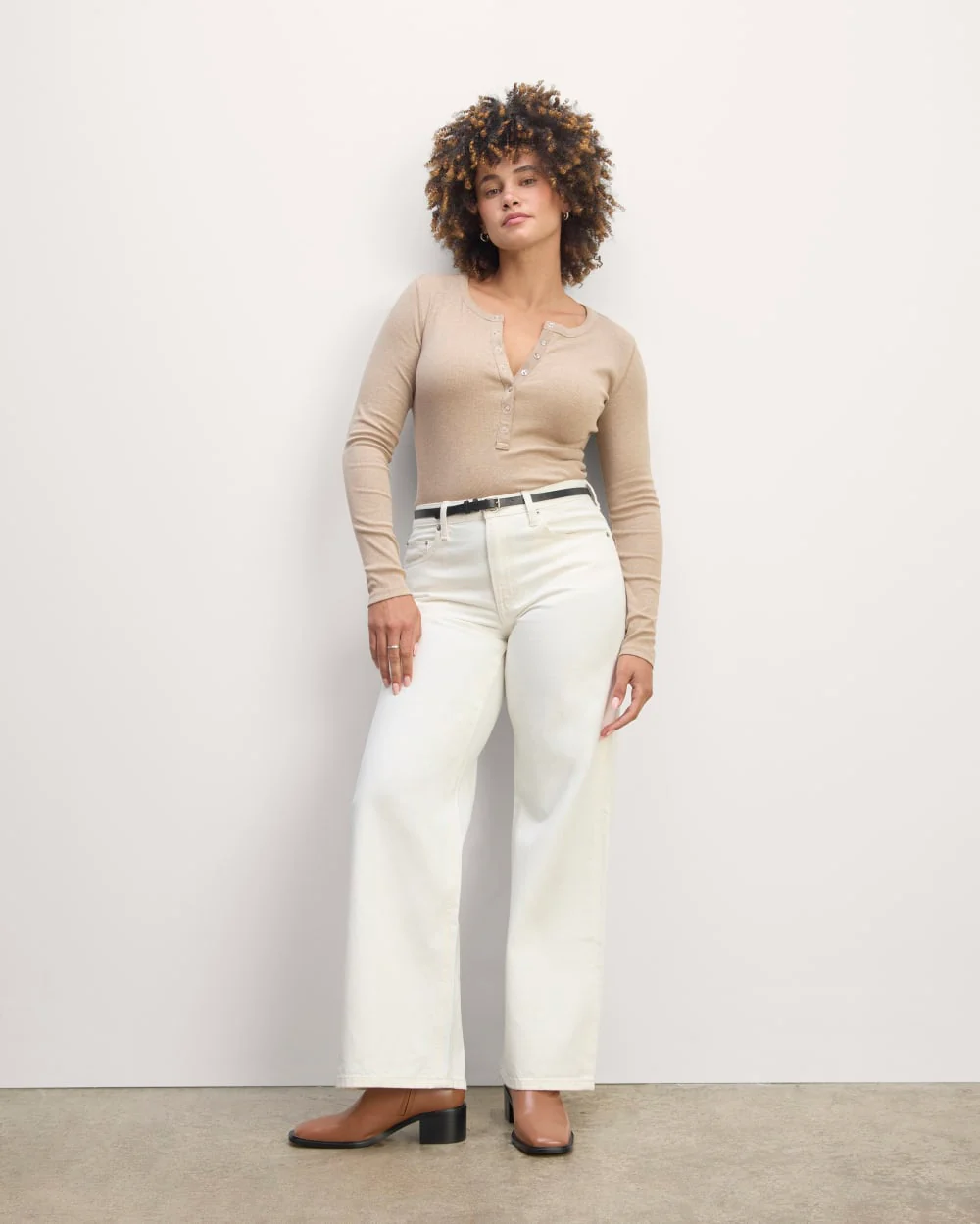 The Luxe Rib Henley | Heathered Tan - Image 3