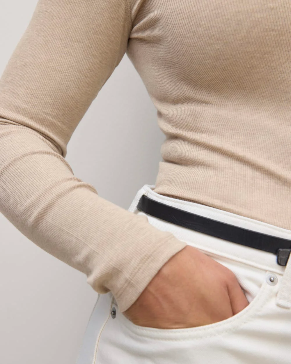 The Luxe Rib Henley | Heathered Tan - Image 5