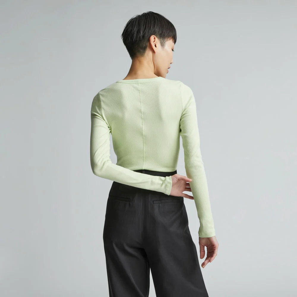 The Luxe Rib Henley | Seafoam Green - Image 3