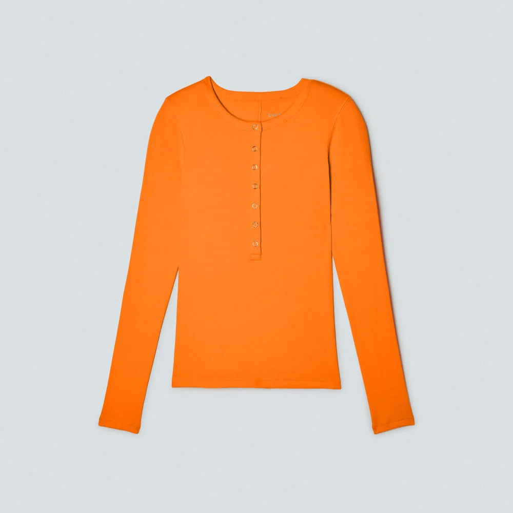The Luxe Rib Henley | Turmeric - Image 2