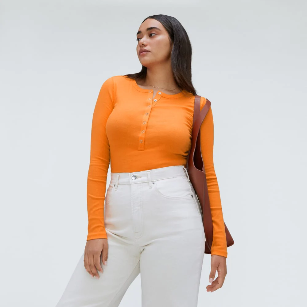 The Luxe Rib Henley | Turmeric - Image 4