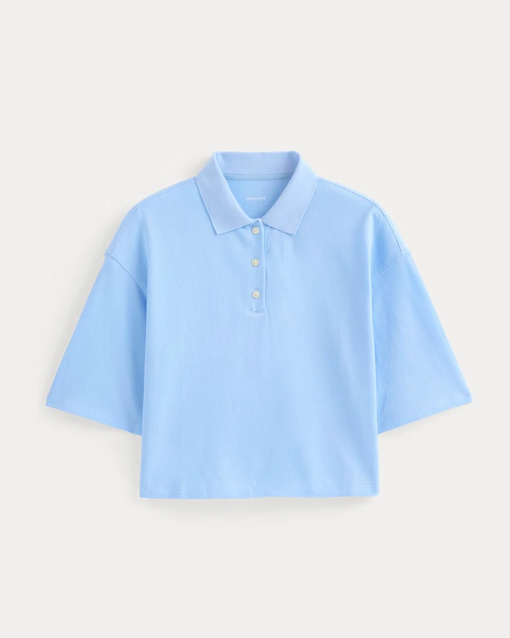 Pique Boxy Polo | Open Air Blue - Image 2