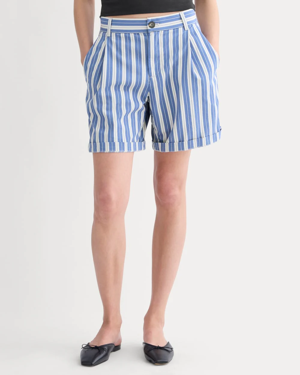 The Pleated Chino Short | Dutch Blue / Natural - Image 3