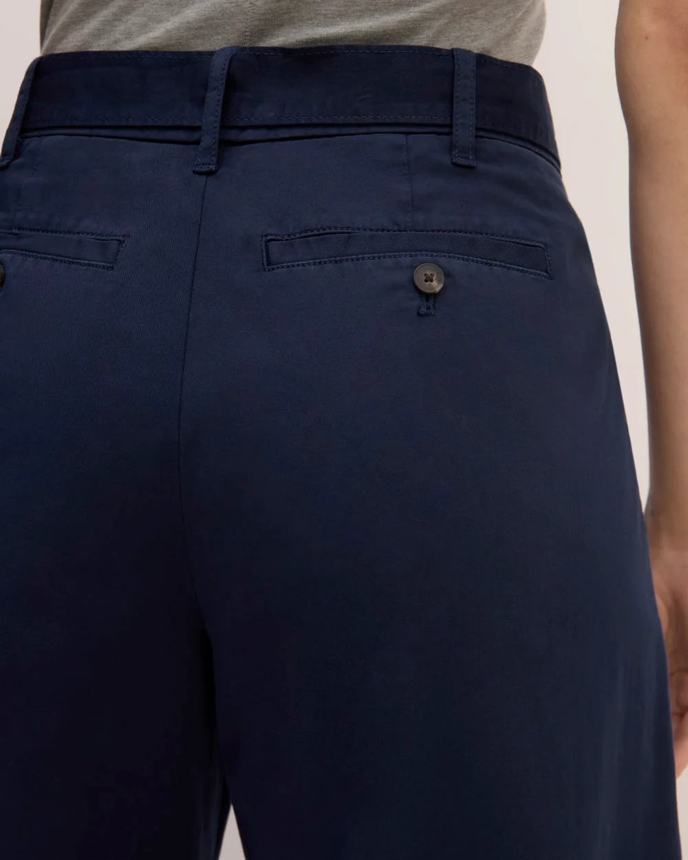 The Pleated Wide-Leg Chino | Navy - Image 5