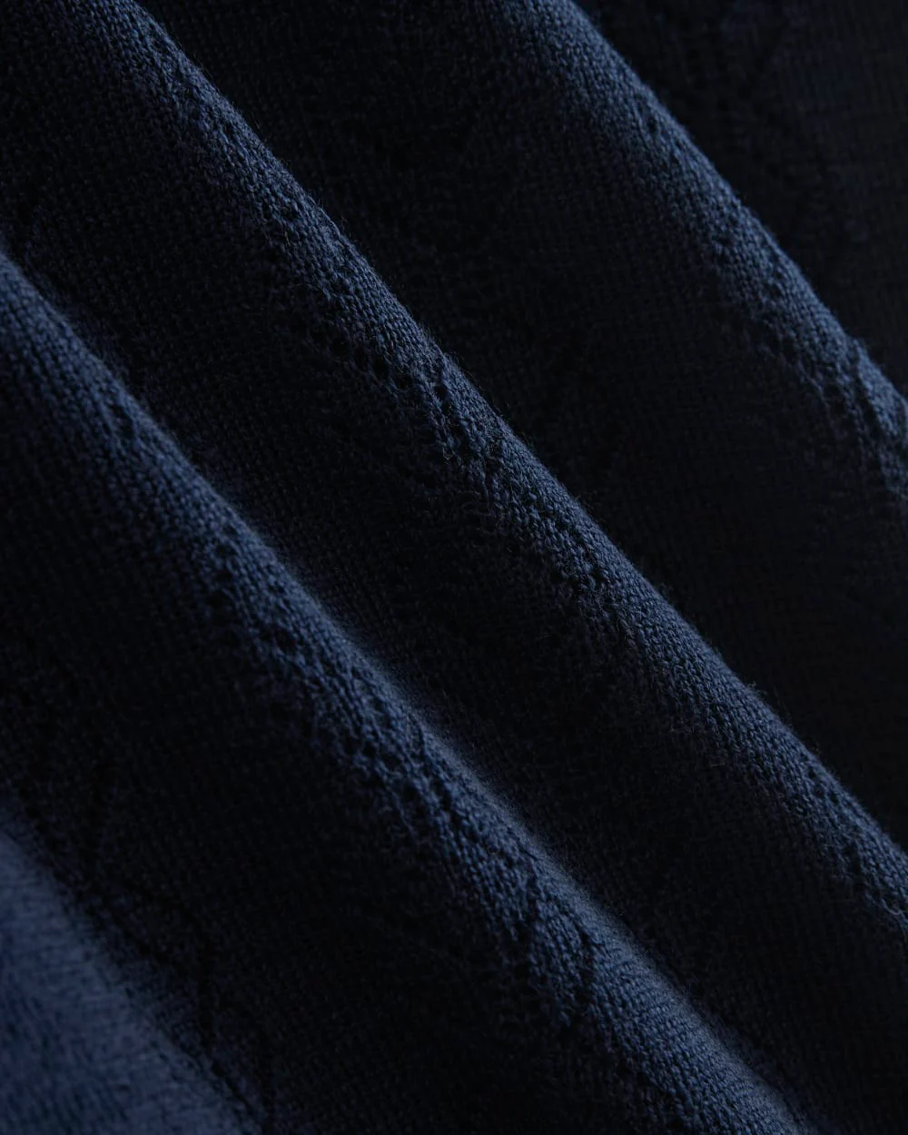 The Pointelle Crew in Ultrasoft Merino | Navy - Image 6