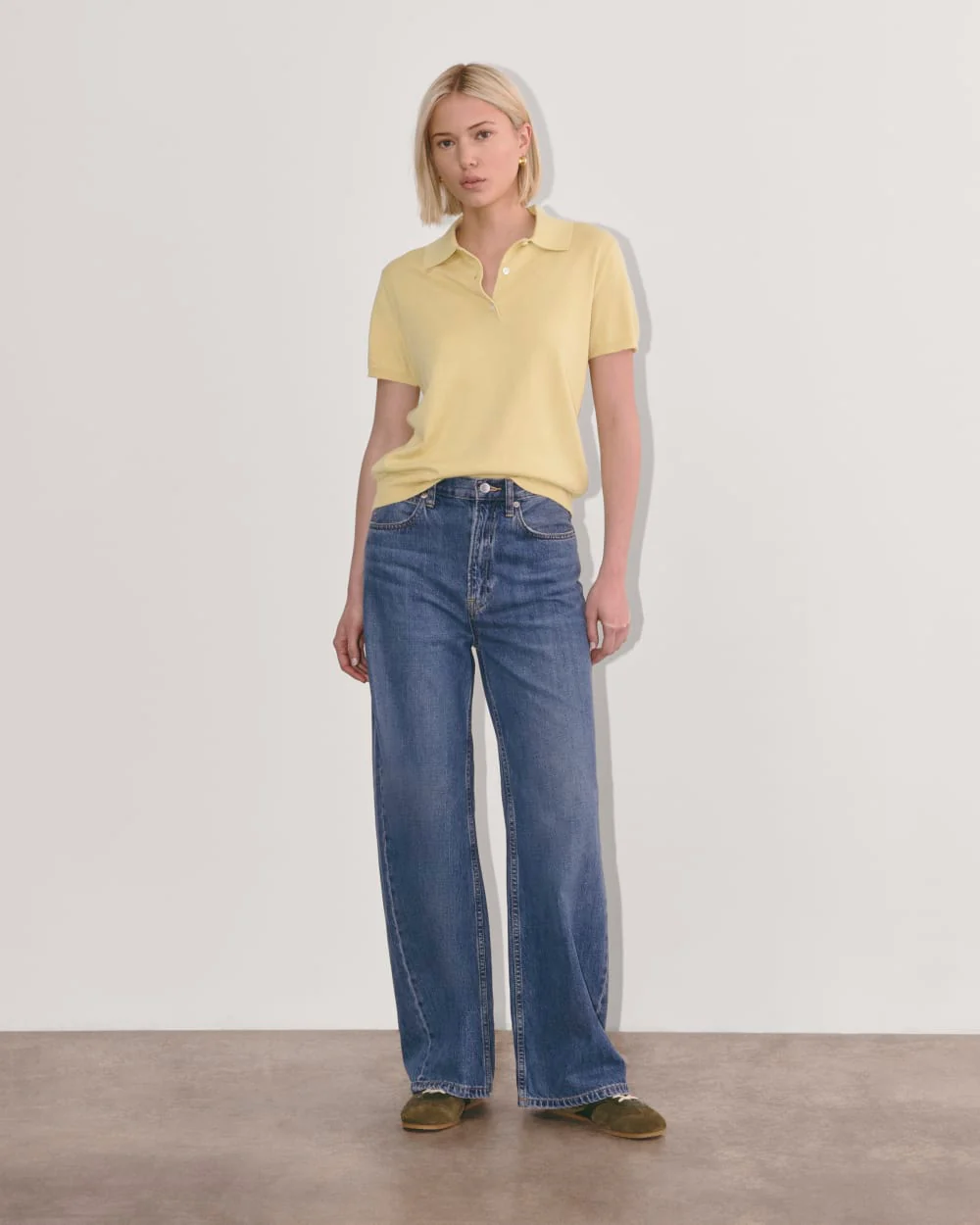 The Polo in Cotton Cashmere | Parsnip - Image 4