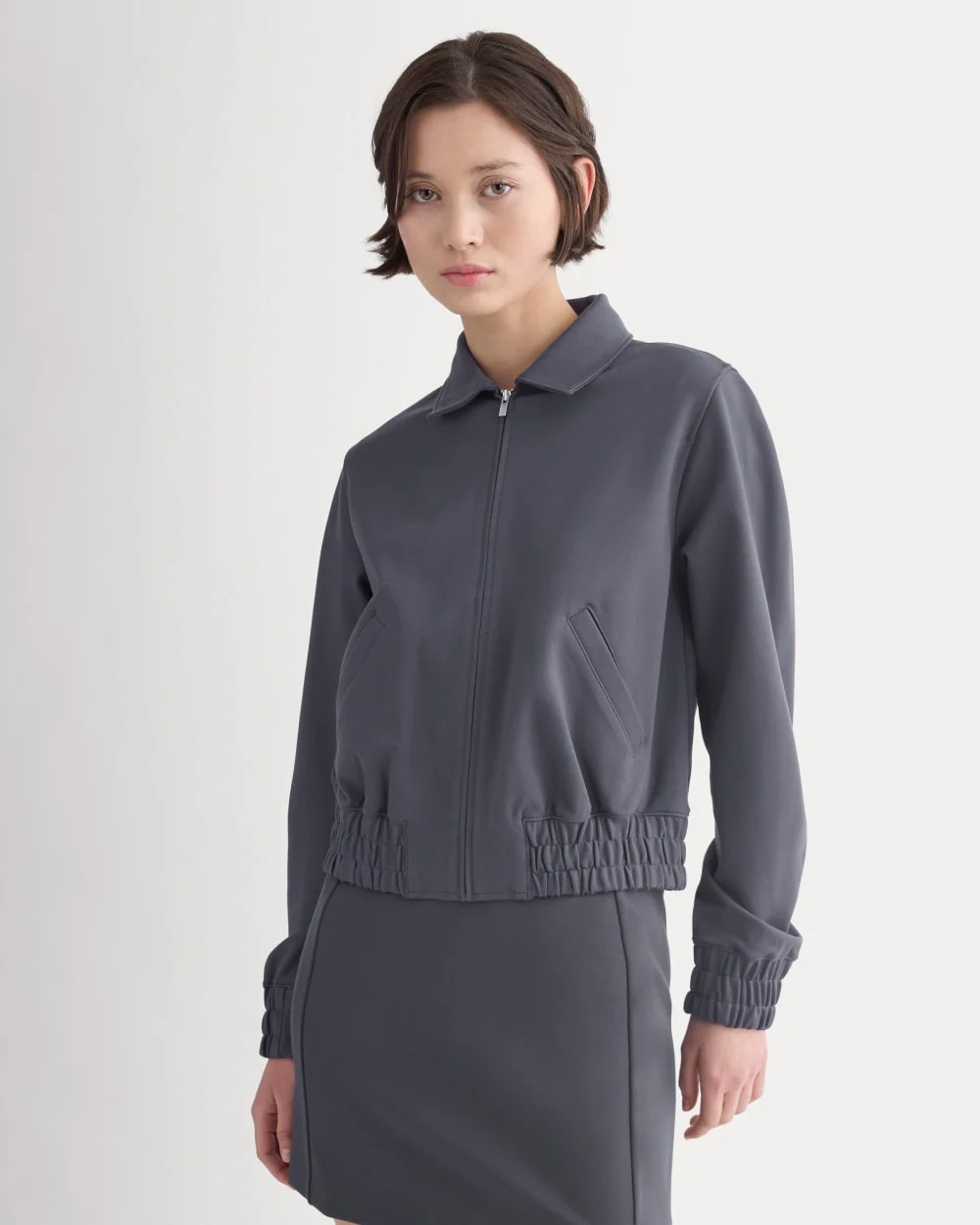 Ponte Aviator Jacket | Graphite
