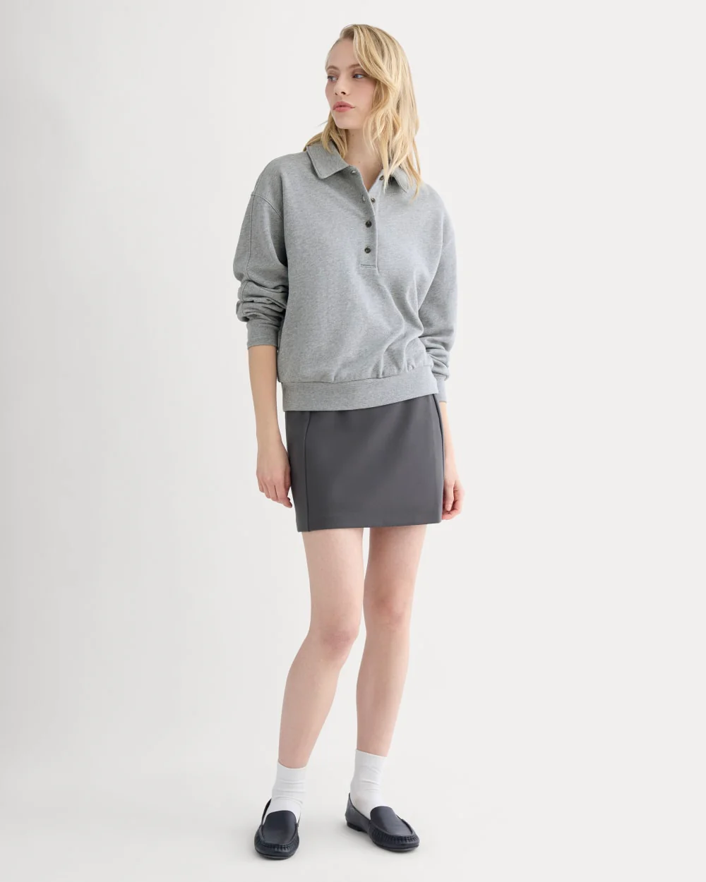 Ponte Mini Skirt | Graphite - Image 3