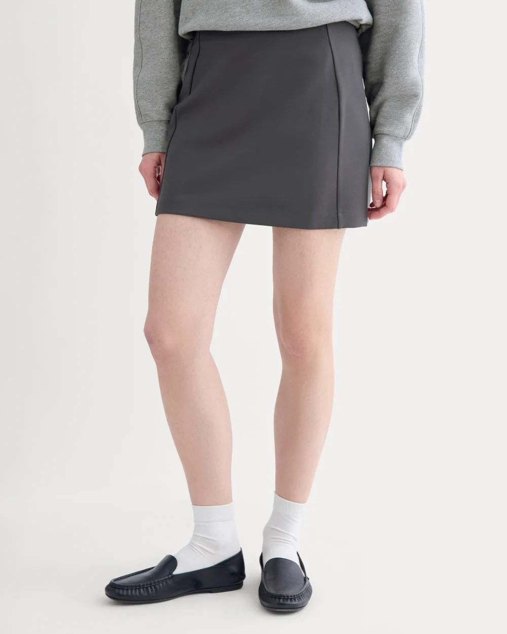 Ponte Mini Skirt | Graphite - Image 4
