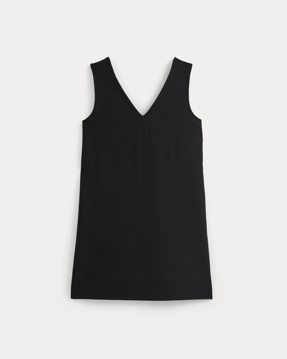 Ponte V-Neck Mini Dress | Black - Image 2