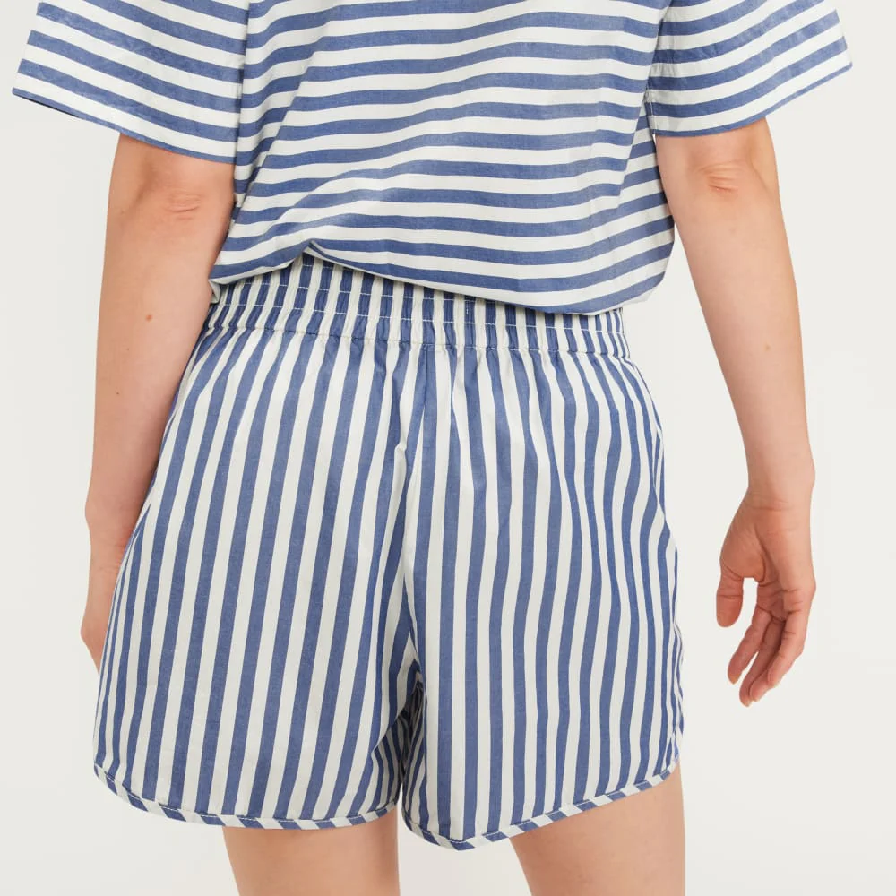The Poplin Boxer Short | Mazarine Blue / Bone - Image 5