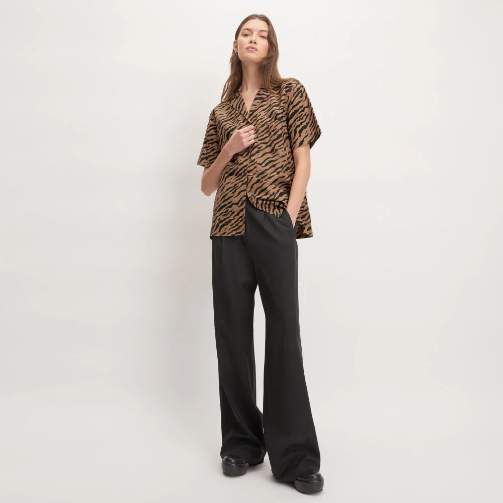 The Poplin Shirt | Tiger Stripe Toasted Coconut - Image 3