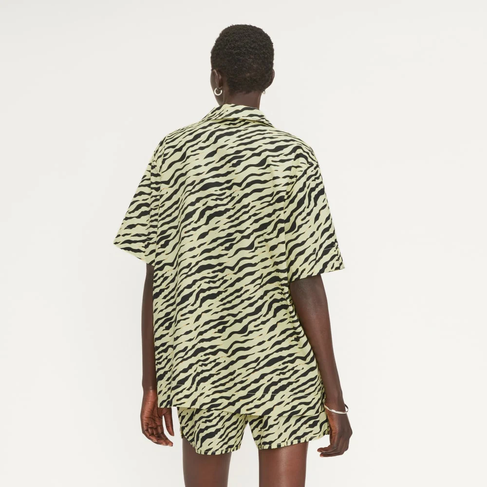 The Poplin Shirt | Pale Yellow Tiger Stripe - Image 3