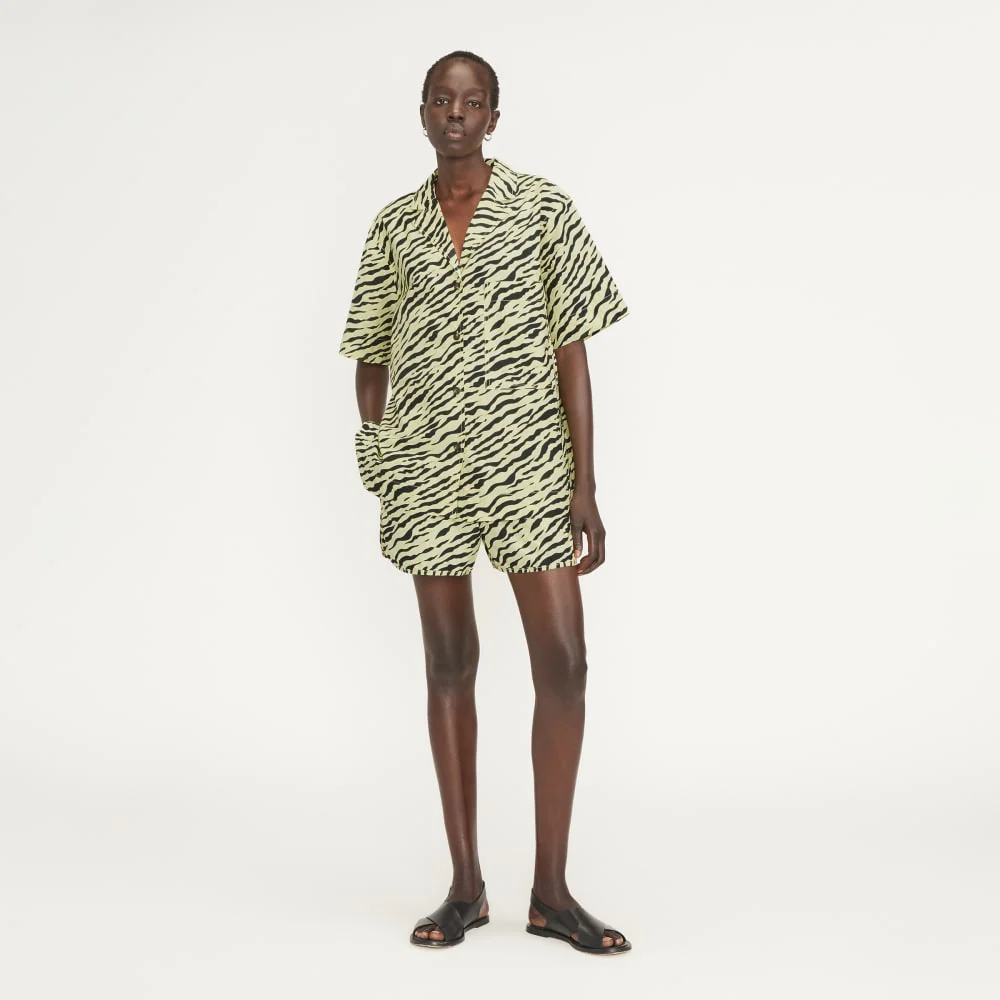 The Poplin Shirt | Pale Yellow Tiger Stripe - Image 5