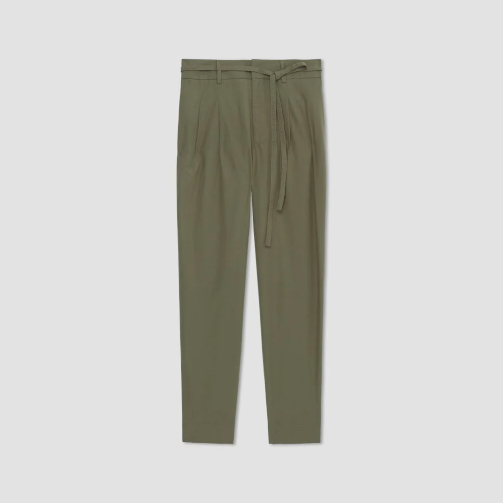 The Poplin Pleated Taper Pant | Kalamata - Image 2