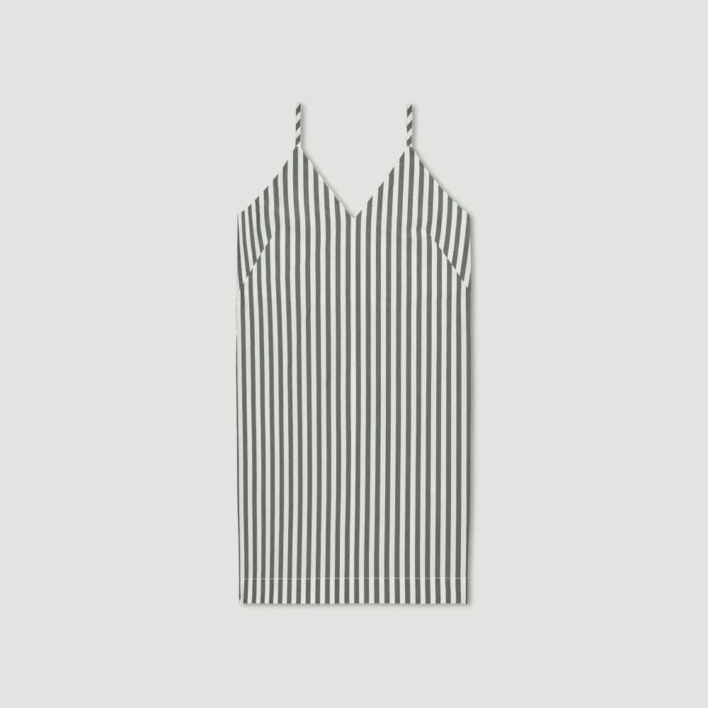 The Poplin Slip Dress | Bone / Black - Image 2