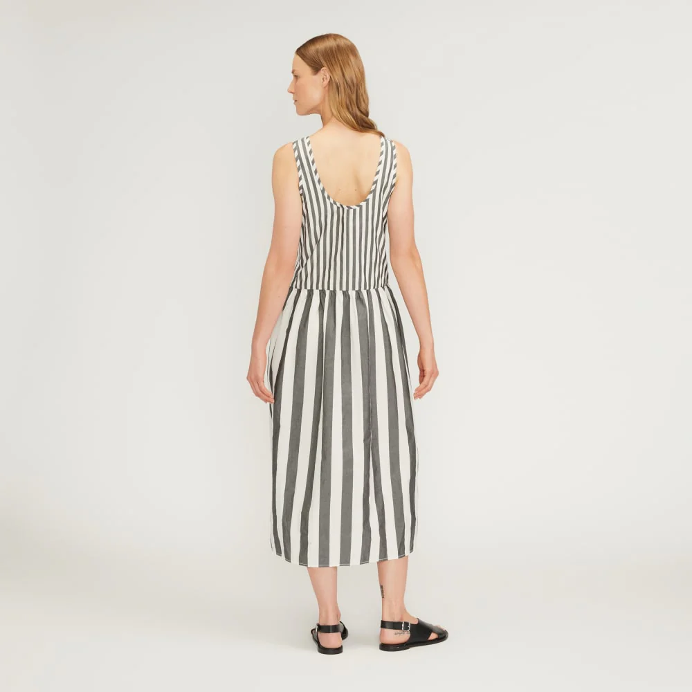The Poplin Summer Dress | Bone / Black - Image 3