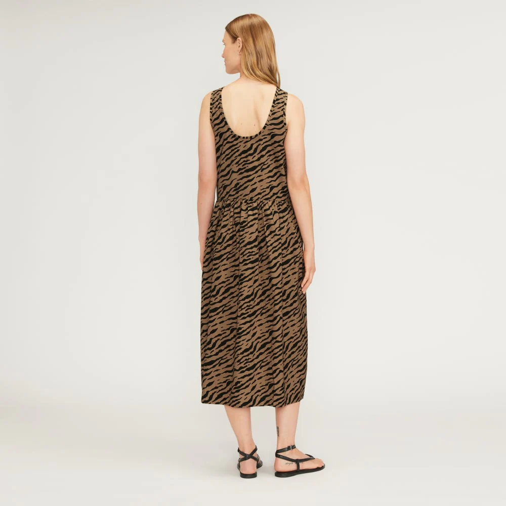 The Poplin Summer Dress | Tiger Stripe Toasted Coconut - Image 3