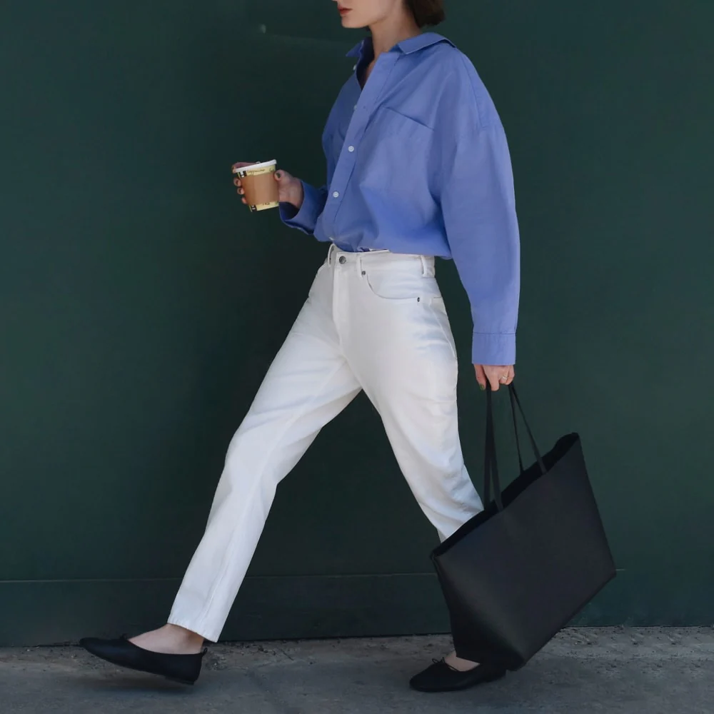The Poplin Tie Back Shirt | Cornflower Blue - Image 7